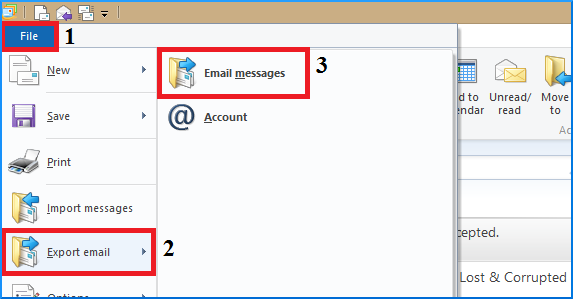 Email Messages Option